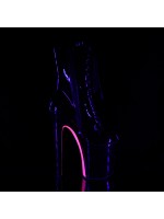 Xtreme 8 Inch Black Patent Platform UV Heel Boots