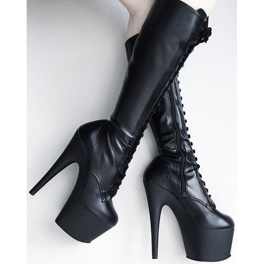 3 inch heel knee high boots