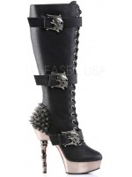 Spine Heeled Muerto Studded Knee Boots