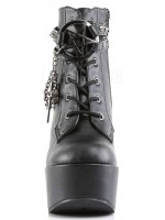 Pentagram Charm The Craft Gothic Ankle Boots