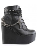 Pentagram Charm The Craft Gothic Ankle Boots