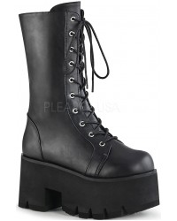 Ashes Womens Mid-Calf Platform Combat Boots