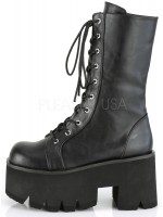 Ashes Womens Mid-Calf Platform Combat Boots