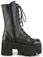 Ashes Womens Mid-Calf Platform Combat Boots