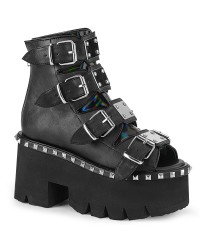 Ashes Womens Black Platform Sandal