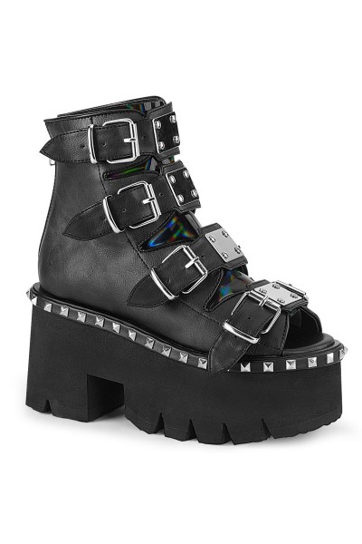 Ashes Womens Black Platform Sandal