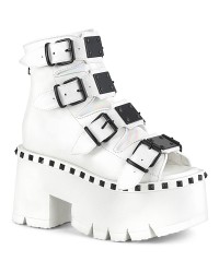 Ashes Womens White Platform Sandal