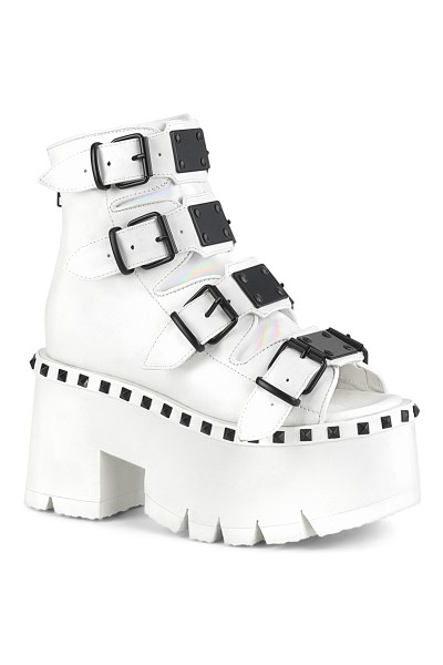 Ashes Womens White Platform Sandal