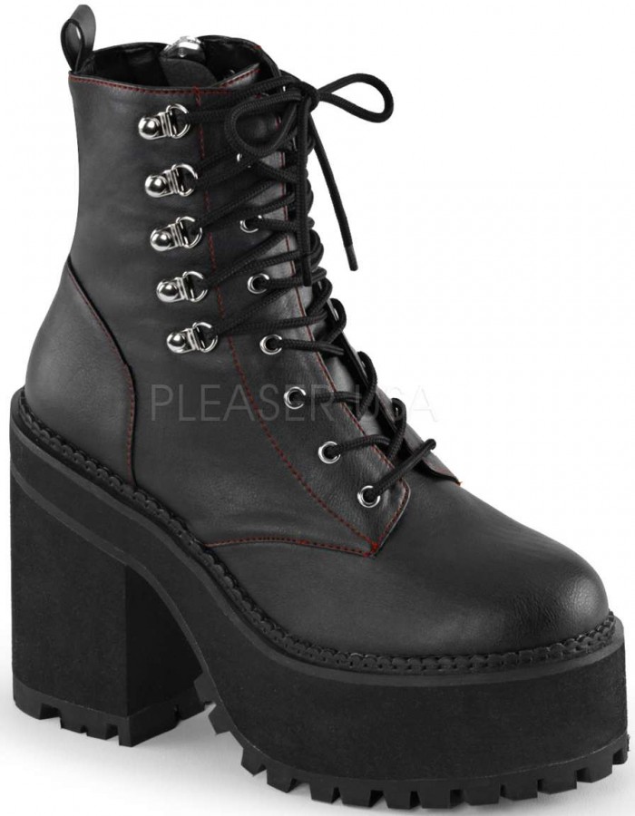 schutz women's maylova block heel platform combat boots