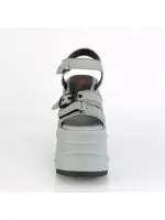 Bat Buckle Wave Platform Grey Platform Sandal