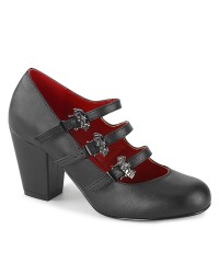 Bat Buckled Vivika Triple Strap Mary Janes