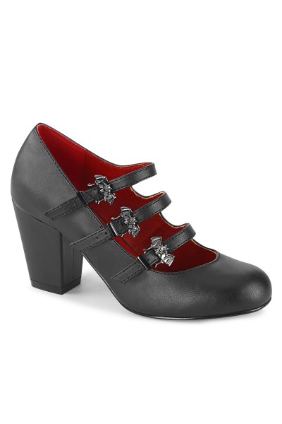 Bat Buckled Vivika Triple Strap Mary Janes