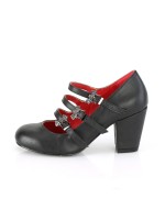 Bat Buckled Vivika Triple Strap Mary Janes