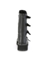 Emily Black Bat Buckled Boots for Women