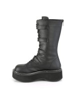 Emily Black Bat Buckled Boots for Women
