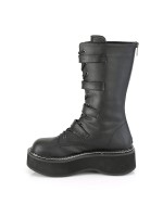 Emily Black Bat Buckled Boots for Women