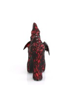 Demon Bat Red and Black Lace Mary Jane Pumps
