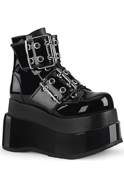 Bear Black Platform Ankle Boots
