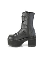 Ranger Buckled Black Combat Boots