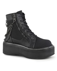 Emily Womens Black Canvas Hightop