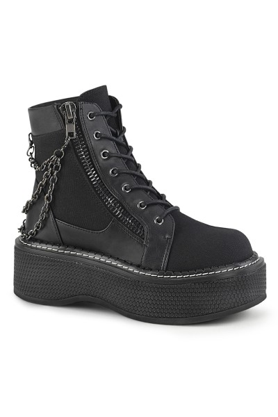 Emily Womens Black Canvas Hightop