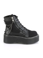 Emily Womens Black Canvas Hightop