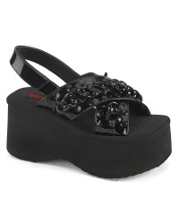 Chained Black Platform Gothic Sandal