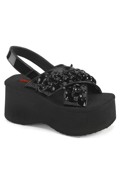 Chained Black Platform Gothic Sandal