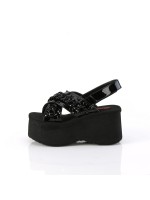 Chained Black Platform Gothic Sandal