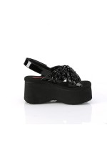 Chained Black Platform Gothic Sandal