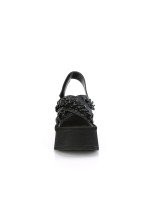 Chained Black Faux Leather Gothic Sandal