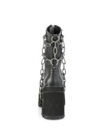 Assault Chained Block Heel Womens Combat Boots