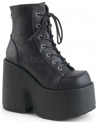 Black Matte Chunky Platform Ankle Boots