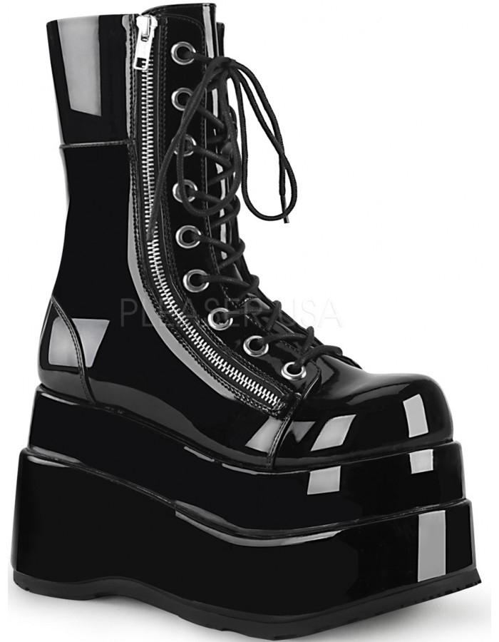 shiny black boots womens