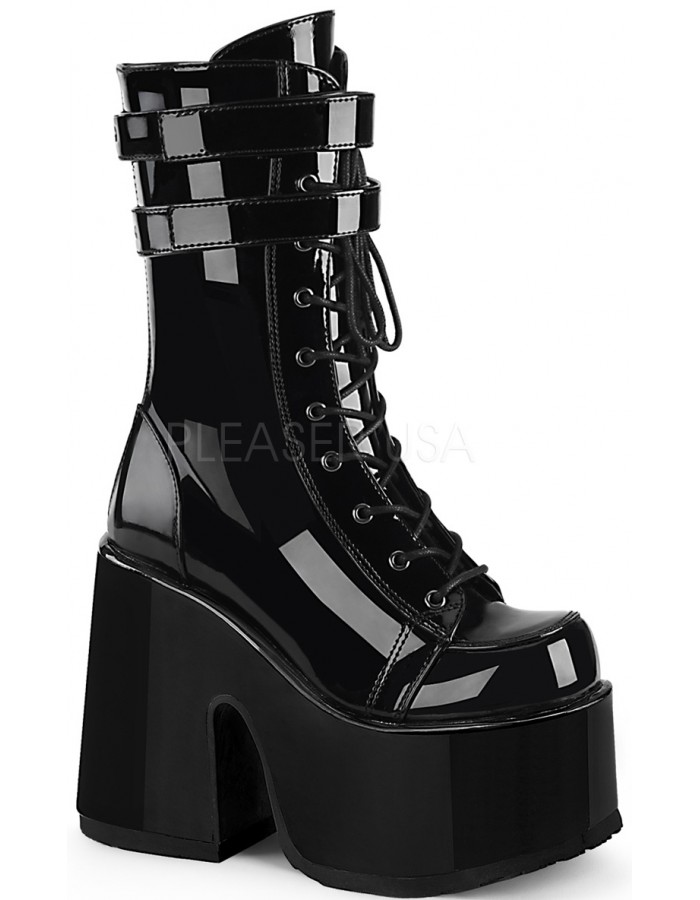 chunky black womens boots