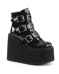 Black Patent Swing 105 Platform Ankle Boots