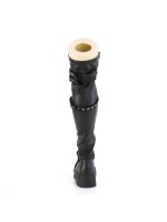 Renegade Shield Top Chained Thigh High Boots