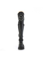 Renegade Shield Top Chained Thigh High Boots