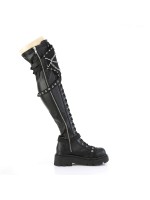 Renegade Shield Top Chained Thigh High Boots