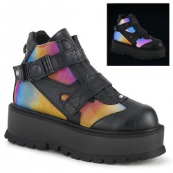 Slacker Rainbow and Black Womens Ankle Boots