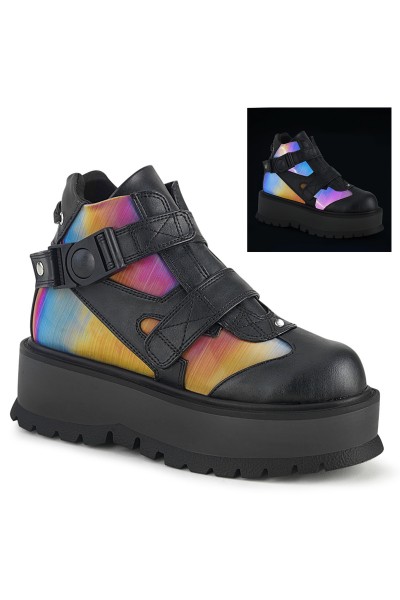 Slacker Rainbow and Black Womens Ankle Boots