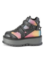 Slacker Rainbow and Black Womens Ankle Boots