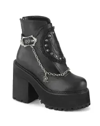 Assault Black Rose Womens Ankle Boots