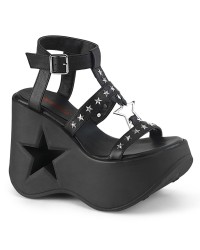 Dynamite Star Platform Black Sandal