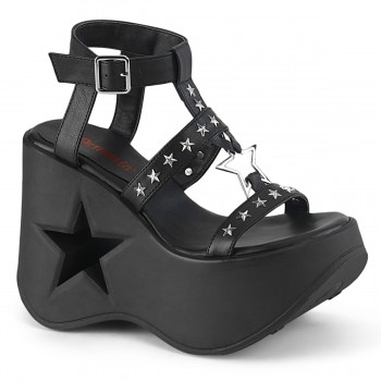 Dynamite Star Platform Black Sandal