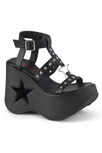 Dynamite Star Platform Black Sandal