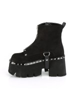 Ashes Black Suede Womens Ankle Boots