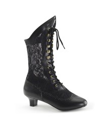 Victorian Dame Black Lace Boots