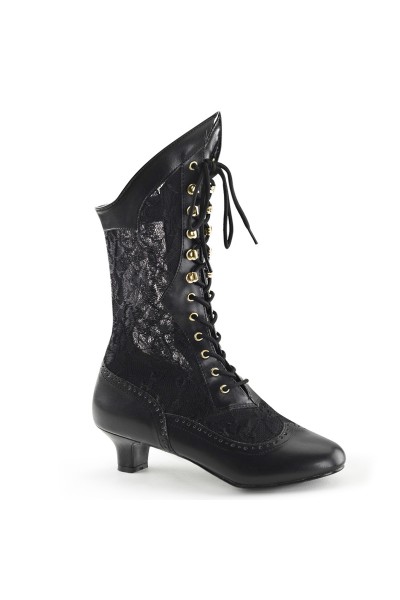 Victorian Dame Black Lace Boots