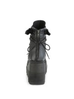 Black Wedge Heel Shaker Ankle Boots